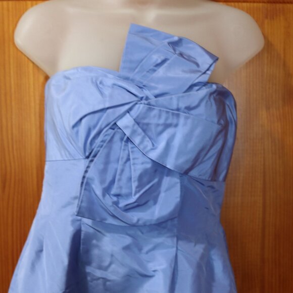 J.Crew Blue Floral Sleeveless Silk Formal Dress Prom Wedding Special Occasion 2 - Picture 2 of 11